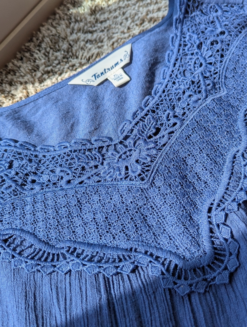 Tantrums Navy Flowy Tunic - Picture 3 of 7